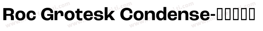 Roc Grotesk Condense字体转换
